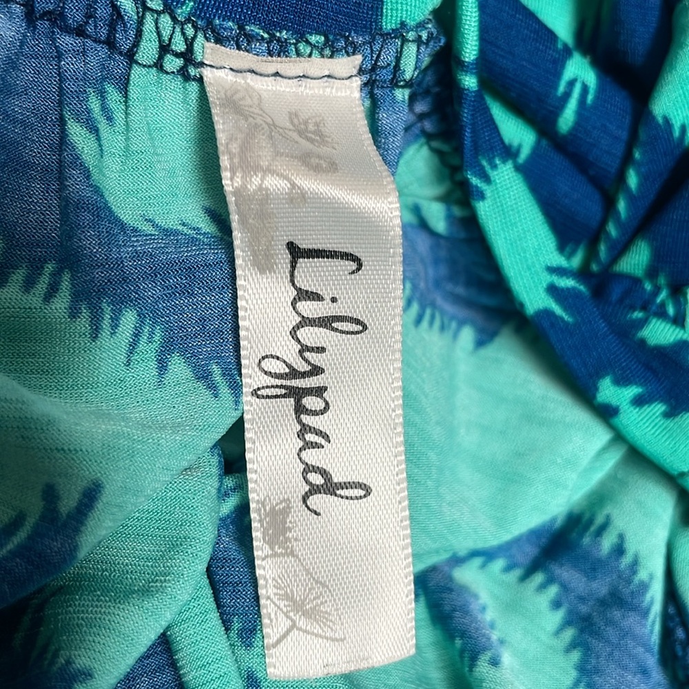 Lily pad Women Tunic Top Blouse Top Blue Teal Size medium 3/4 Sleeve G - Picture 9 of 11